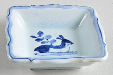 Tranquebar Blue (Rim, Wide Lattice Band) 3" Ashtray