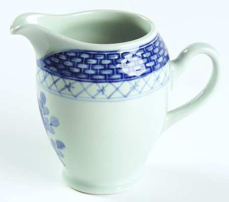 Tranquebar Blue (Rim, Wide Lattice Band) Mini Creamer