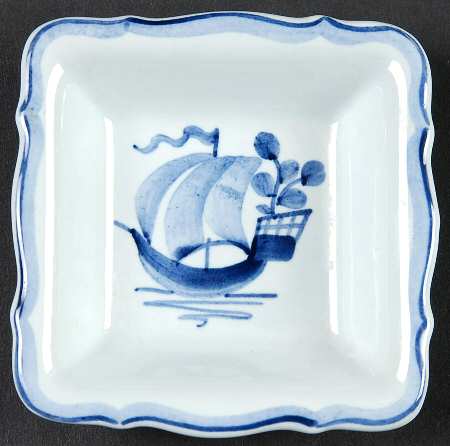 Tranquebar Blue (Rim, Wide Lattice Band) 3" Ashtray