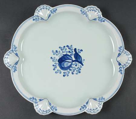 Tranquebar Blue (Rim, Wide Lattice Band) Stand for Jardiniere