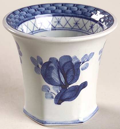Tranquebar Blue (Rim, Wide Lattice Band) Cigarette Holder