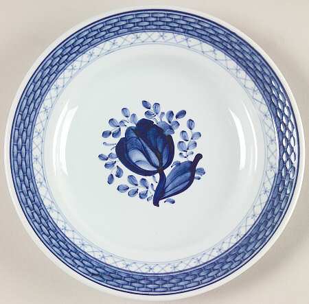 Tranquebar Blue (Rim, Wide Lattice Band) Bread & Butter Plate