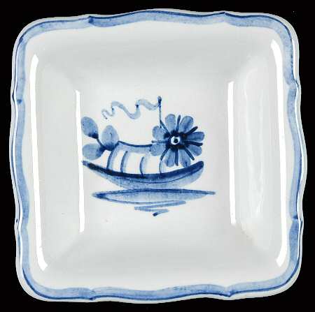 Tranquebar Blue (Rim, Wide Lattice Band) 3" Ashtray