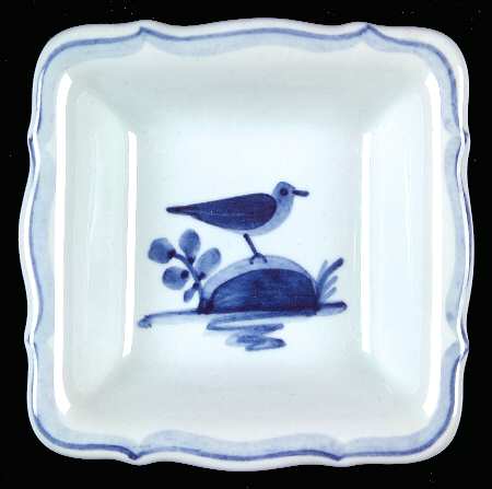 Tranquebar Blue (Rim, Wide Lattice Band) 3" Ashtray