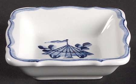 Tranquebar Blue (Rim, Wide Lattice Band) 3" Ashtray