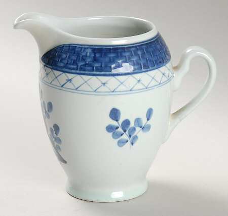 Tranquebar Blue (Rim, Wide Lattice Band) Creamer