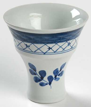 Tranquebar Blue (Rim, Narrow Lattice Band) Single Egg Cup