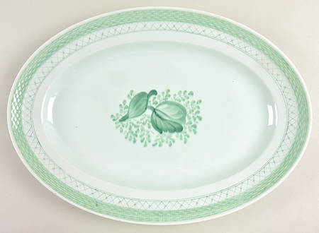 Tranquebar Green 17" Oval Serving Platter