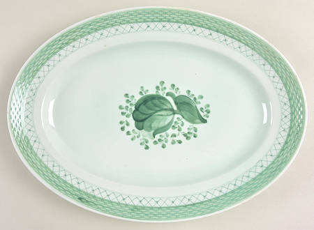 Tranquebar Green 15" Oval Serving Platter