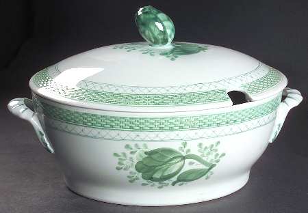 Tranquebar Green Tureen &  Lid