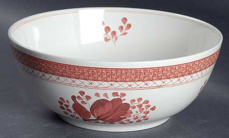 Tranquebar Red 8" Round Vegetable Bowl