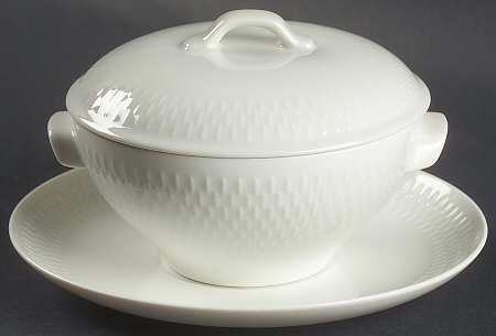 Wheat Cream Soup Bowl & Saucer Set with Lid