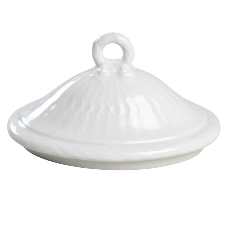 White Fan Lid for Sugar Bowl