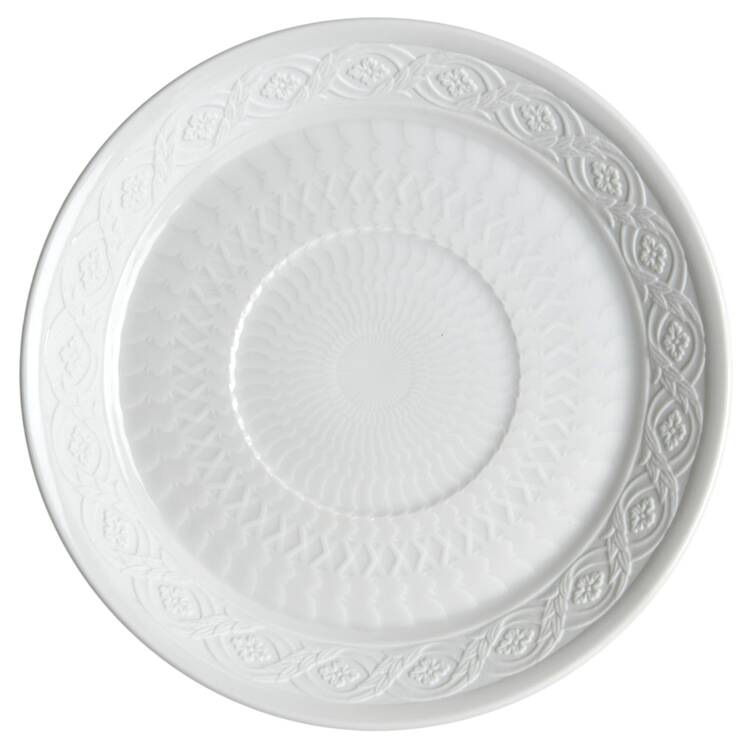 White Fan Saucer for Flat Cup