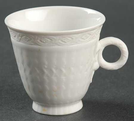 White Fan Flat Demitasse Cup