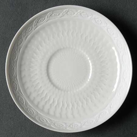 White Fan Saucer for Demitasse Cup