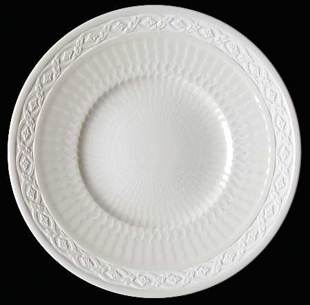 White Fan Bread & Butter Plate