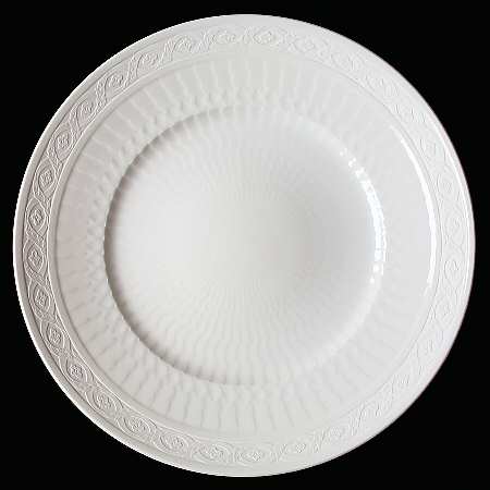 White Fan Cake Plate