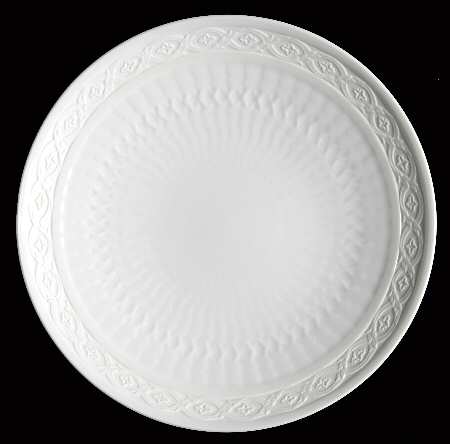 White Fan Bread & Butter Plate