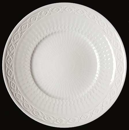 White Fan Salad Plate