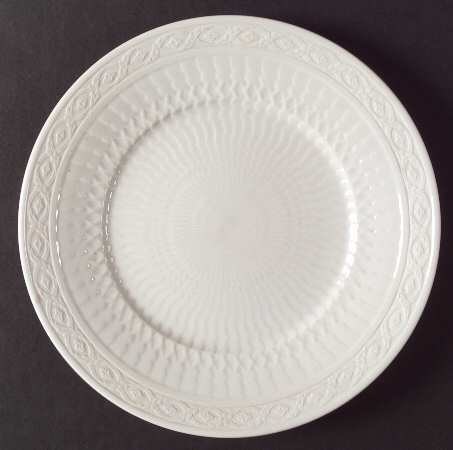 White Fan Dinner Plate