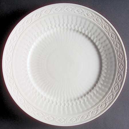 White Fan Dinner Plate