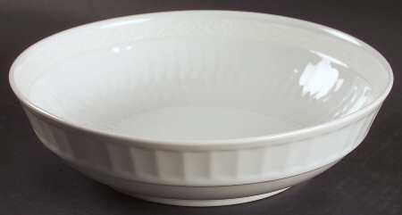 White Fan 9" Round Vegetable Bowl