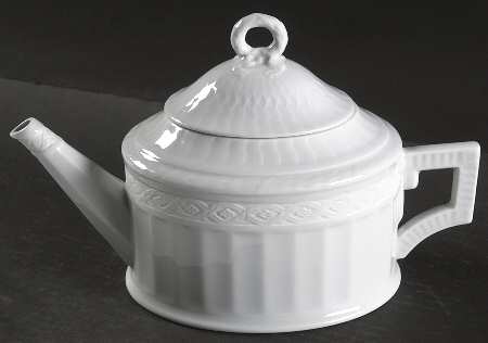 White Fan Teapot & Lid