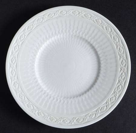 White Fan Bread & Butter Plate