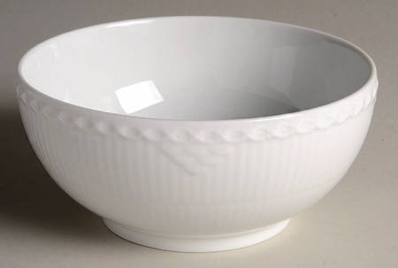 White Half Lace 6" Round Serving Bowl