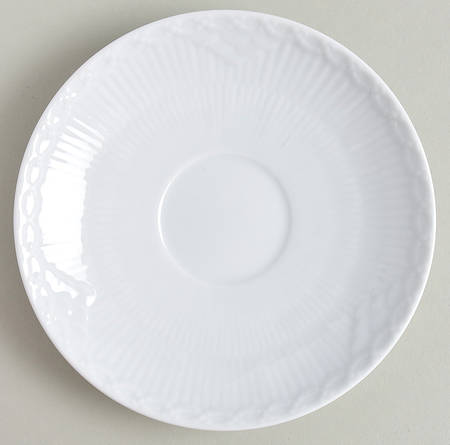 White Half Lace Saucer for Large Flat Cup