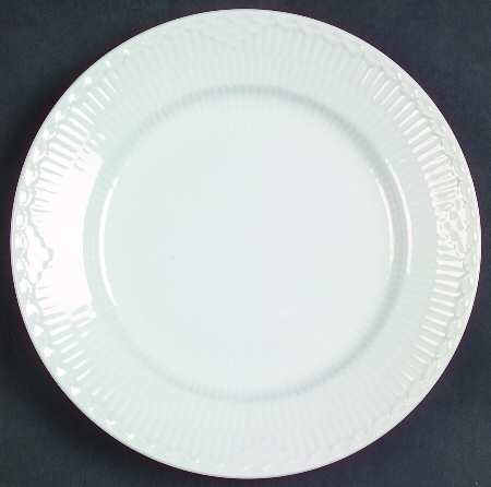 White Half Lace Salad Plate