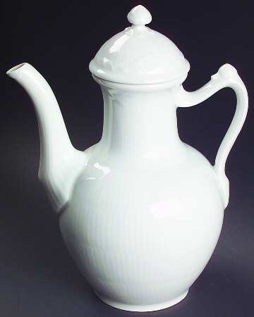 White Half Lace Coffee Pot & Lid