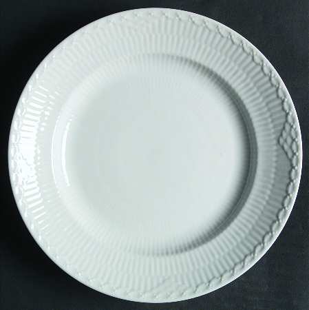 White Half Lace Luncheon Plate