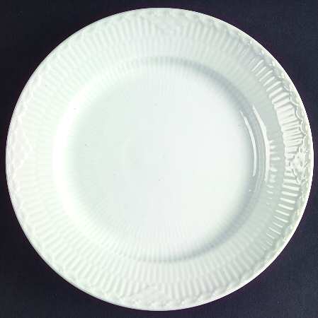 White Half Lace Salad Plate