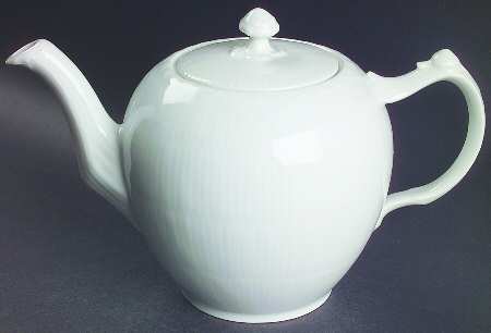 White Half Lace Teapot & Lid