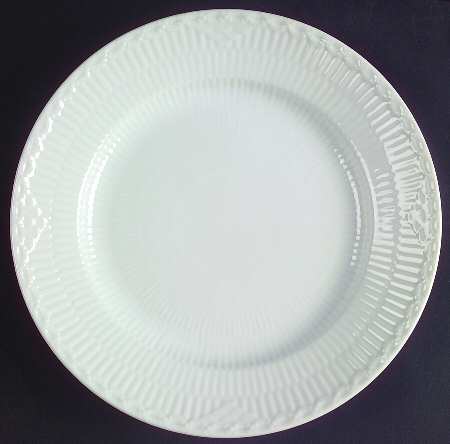White Half Lace Salad Plate