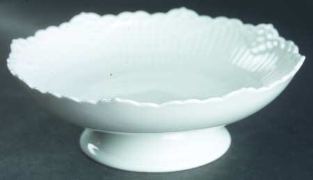 White Half Lace Round Compote (Height X Width)