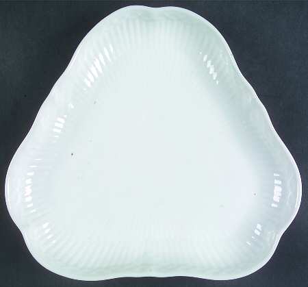 White Half Lace Triangular Cake Plate
