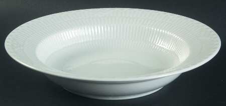 White Half Lace Rim Soup Bowl