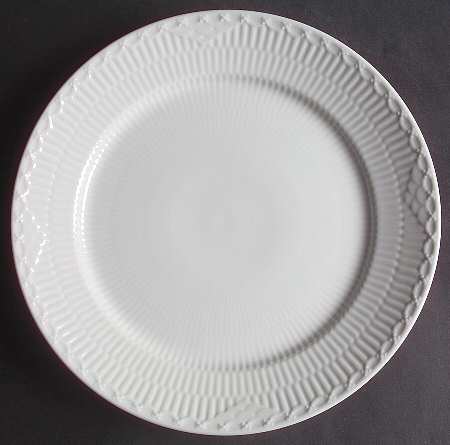 White Half Lace Large Dinner Plate
