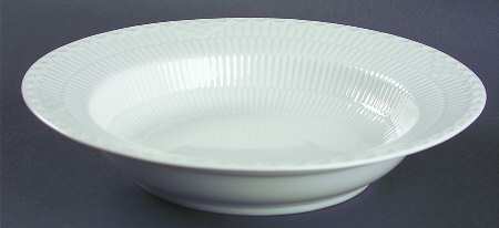 White Half Lace Rim Soup Bowl