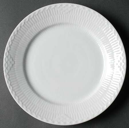 White Half Lace Luncheon Plate