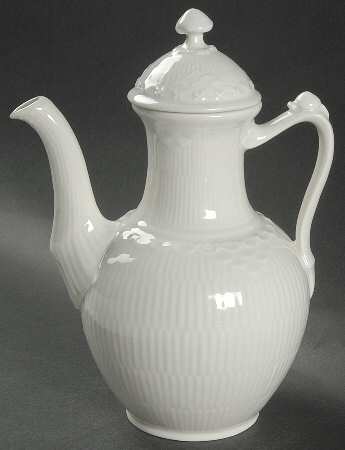 White Half Lace Coffee Pot & Lid