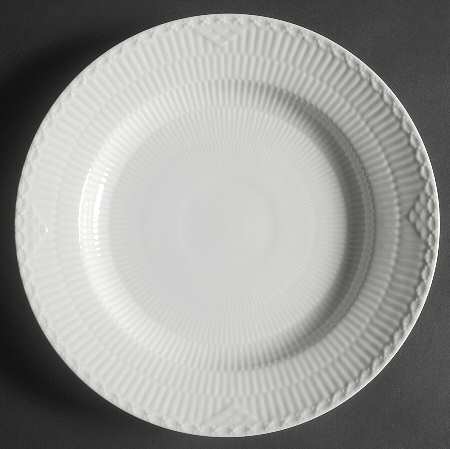 White Half Lace Dinner Plate