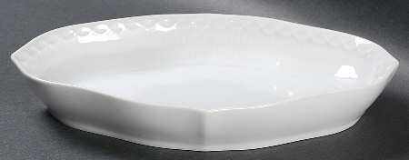 White Half Lace Pickle Dish