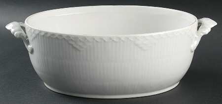White Half Lace Tureen No Lid