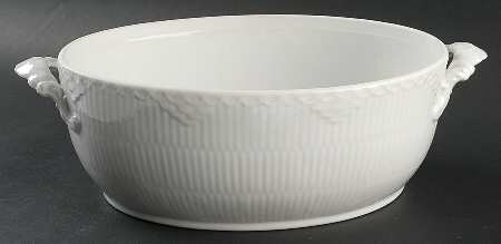 White Half Lace Tureen No Lid