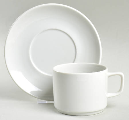 Whitepot Flat Cup & Saucer Set