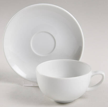 Whitepot Flat Demitasse Cup & Saucer Set